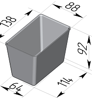 Форма хлебная 138 х 88 х 92 мм