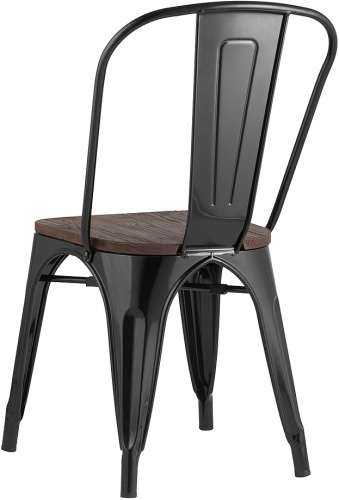 Стул TOLIX WOOD черный глянцевый фото 4