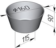 Форма хлебная круглая Л17Б (160 х 115 х 90 мм)