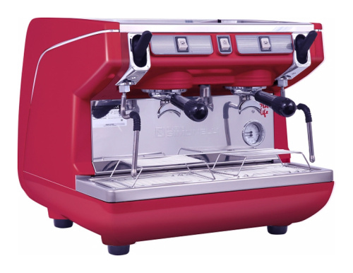 Кофемашина Nuova Simonelli Appia Life Compact 2 Gr S красная, высокие группы, экономайзер, полуавтомат