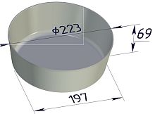 Форма хлебная круглая 223 х 197 х 69 мм