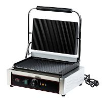 Гриль контактный Dukers KG340R 2.2 кВт 425×400×210 мм черный, нерж. сталь