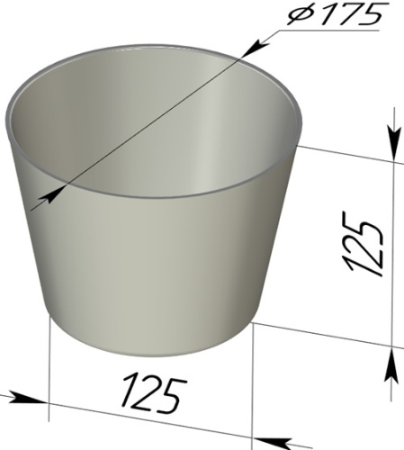 Форма хлебная круглая 3Л(175 х 125 х 125 мм) с ручками фото 2