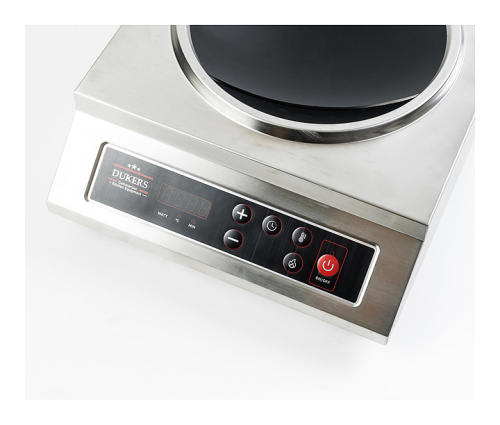 Плита индукционная Dukers IH3500M wok 3.5 кВт 350×450×135 мм черный, нерж. сталь фото 5