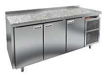 Стол холодильный HICOLD GN 111/TN с бортом камень