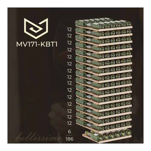 Винный шкаф MEYVEL MV171-KBT1 фото 7