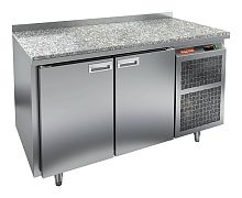 Стол холодильный HICOLD GN 11/TN с бортом камень