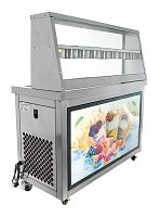 Фризер для жареного мороженого Foodatlas KCB-2F (контейнеры, световой короб, стол для топпингов, 2 компрессора)