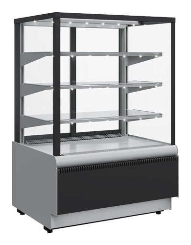 Витрина кондитерская Carboma KC70 VV 0,9-1 Standard 9006-9005 (ВХСв-0,9д Carboma Cube Люкс ТЕХНО)