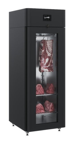 Шкаф холодильный POLAIR CS107-Meat стеклянная дверь, черный, тип 1