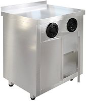 Стол-тумба с диспенсерами для стаканов Restoinox СПЗРД2-7/6-Б