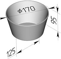 Форма хлебная круглая Л17А (170 х 125 х 95 мм)