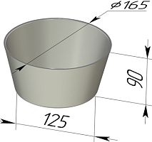 Форма хлебная круглая 165 х 125 х 90 мм