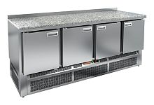 Стол холодильный HICOLD GNE 1111/TN с бортом камень