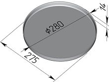 Форма хлебная круглая для Пиццы 280 х 275 х 14 мм