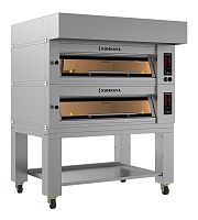 Печь подовая модульная Kumkaya EF 12080-2 с подставкой и вытяжкой