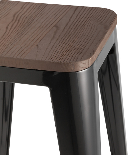 Стул барный TOLIX WOOD черный глянцевый фото 4