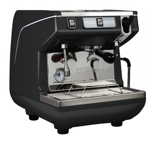 Кофемашина Nuova Simonelli Appia Life 1Gr S черная, высокая группа, полуавтомат