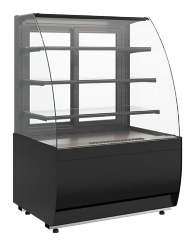 Витрина кондитерская Carboma K70 VM 1,3-2 Standard версия 2.0 открытая (Techno 9005)
