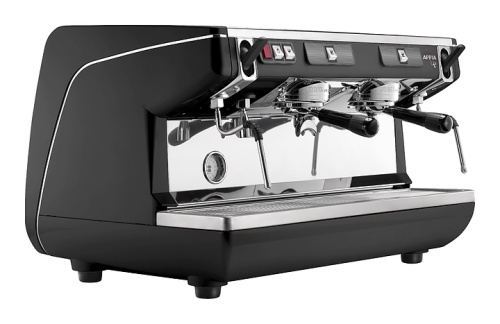 Кофемашина Nuova Simonelli Appia Life 2Gr S черная, высокие группы, экономайзер, полуавтомат
