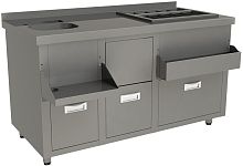 Барная станция Restoinox БСЗ1-15/7-05 с ящиками и вертушкой