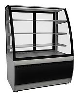 Витрина кондитерская Carboma K70 VV 1,3-1 Standard 9006-9005 (ВХСв - 1,3д Люкс Техно)