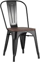 Стул TOLIX WOOD черный глянцевый
