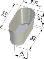 Форма хлебная Л10-2 овал (210 х 100 х 80 мм)
