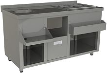 Барная станция Restoinox БСЗ1-15/6-03 без ящиков и вертушки