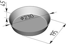 Форма хлебная круглая Л17Г (230 х 195 х 45 мм)