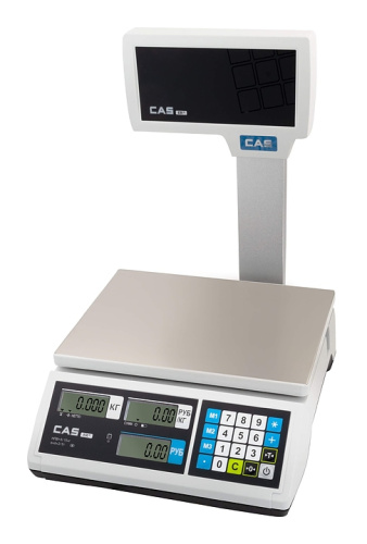 Торговые весы CAS ER JR-6CBU белые фото 2