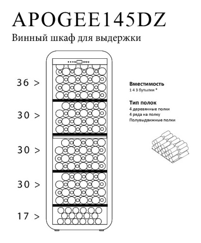 Винный шкаф La Sommeliere APOGEE145DZ фото 11