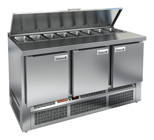 Стол для салатов HICOLD SLE1-111GN (1/3) с крышкой