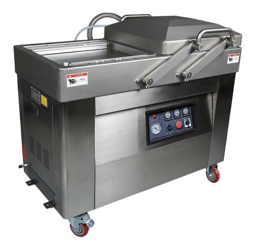Упаковщик вакуумный Hualian HVC-610S/2A-G (DZQ-610/2SA) 220В с опцией газонаполнения (нерж. сталь)