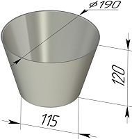 Форма хлебная круглая 190 х 115 х 120 мм