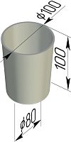 Форма хлебная круглая 100 х 80 х 100 мм