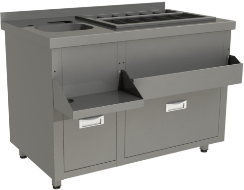 Барная станция Restoinox БСЗ1-12/7-02 с ящиками