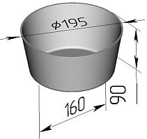 Форма хлебная круглая Л2 ДМз (195 х 160 х 90 мм)