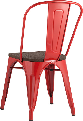 Стул TOLIX WOOD красный глянцевый фото 3