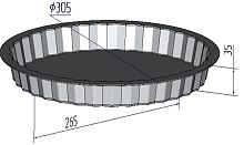 Форма хлебная круглая Чизкейк 305 х 265 х 35 мм