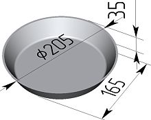 Форма хлебная круглая Л17В (205 х 165 х 35 мм)