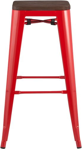 Стул барный TOLIX WOOD красный глянцевый фото 4