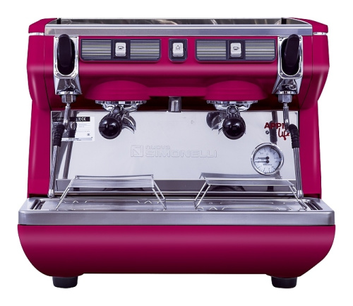Кофемашина Nuova Simonelli Appia Life Compact 2 Gr S красная, высокие группы, экономайзер, полуавтомат фото 2