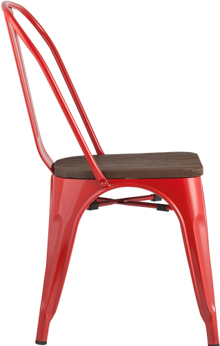 Стул TOLIX WOOD красный глянцевый фото 5