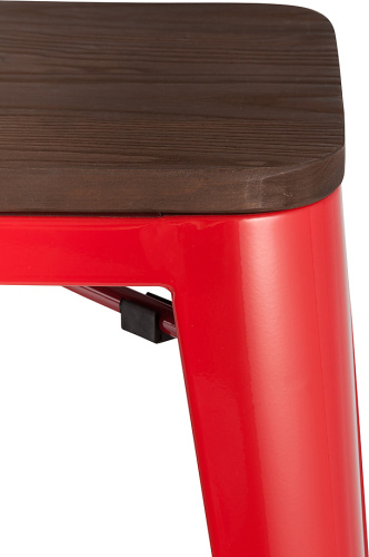 Стул барный TOLIX WOOD красный глянцевый фото 3