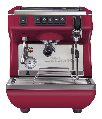 Кофемашина Nuova Simonelli Appia Life 1Gr V красная, высокая группа, автомат фото 2