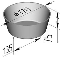Форма хлебная круглая Л1 ДМз (170 х 135 х 75 мм)